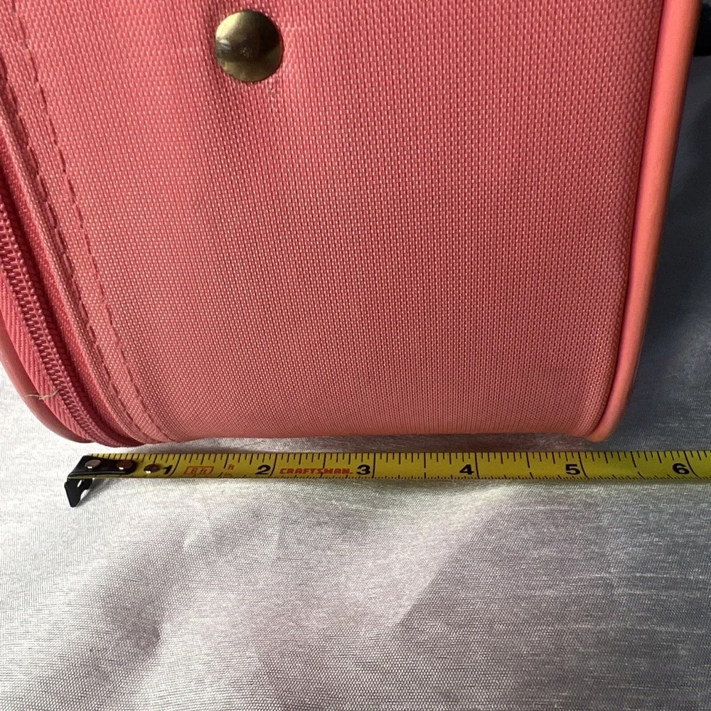 Vintage GOING TO GRANDMA'S Pink 1980s Childs Vinyl Suitcase Travel Carry On
